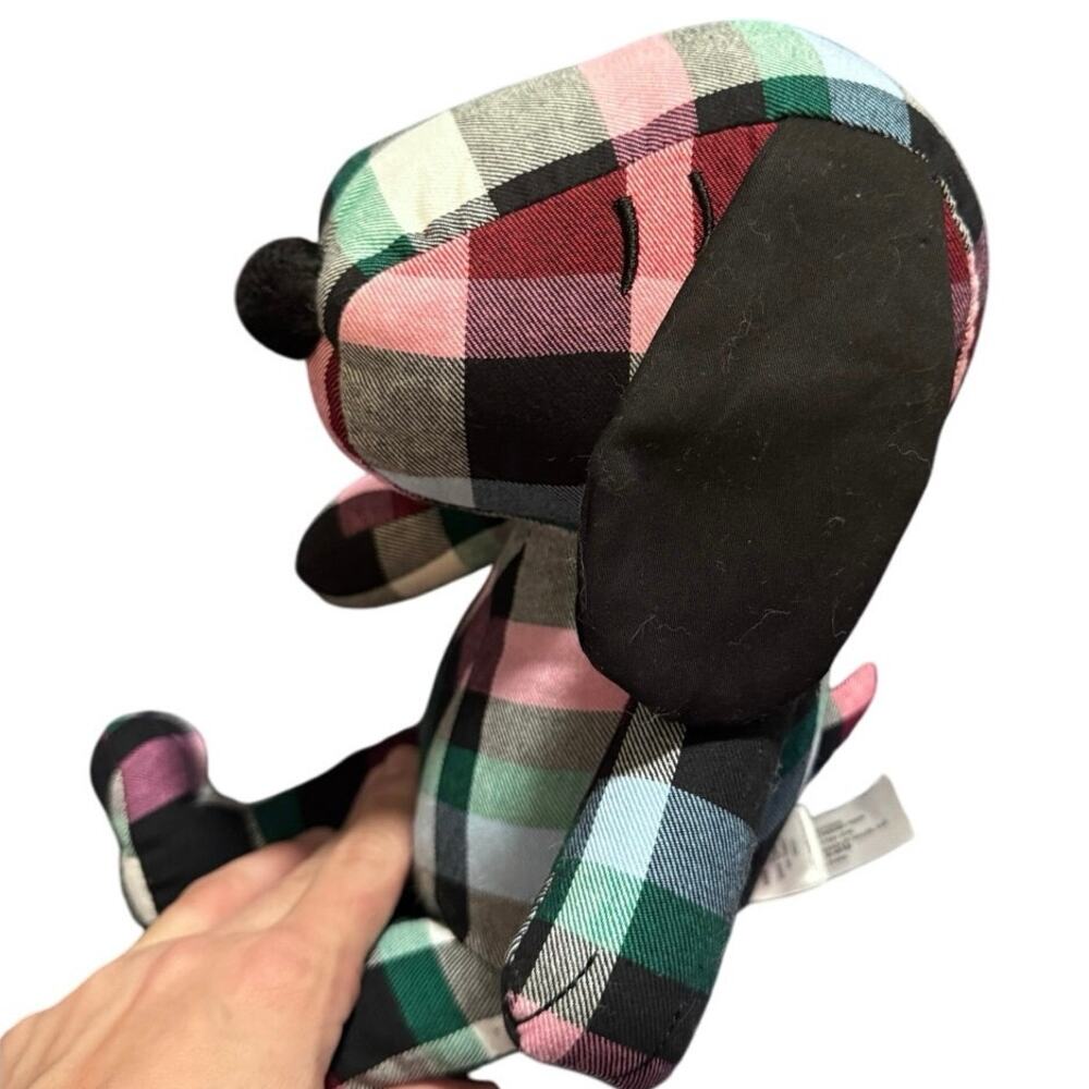 Vera Bradley Peanuts Snoopy Plush Stuffed Animal, Plaid Ribbon - Picture 3 of 7